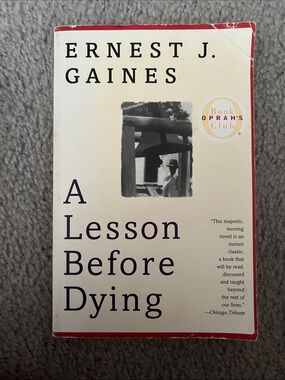 Ernest J. Gaines "A Lesson Before Dying" Paperback - Cream with Red Trim